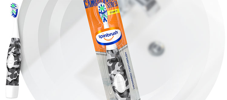 Spinbrush camouflage series toothbrush