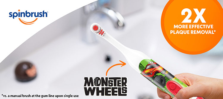 Spinbrush Monster Truck kids toothbrush