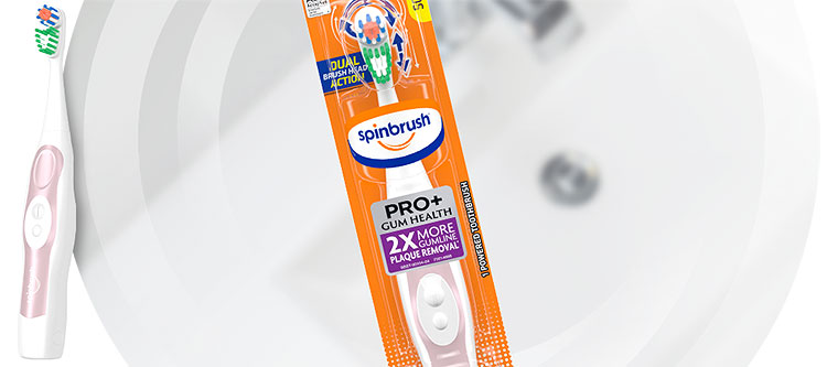 Spinbrush pro gum health toothbrush