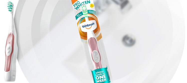 Spinbrush pro white toothbrush